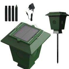Dispozitiv Anti-Pasari Solar BIRAI&reg; pentru Exterior &ndash; Alunga Eficient Pasarile cu Ultrasunete prin 4 Difuzoare Puternice, Alimentare Solara, Rezistent
