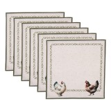 Cumpara ieftin Set 6 suporturi farfurii bumbac multicolor Country (6) 40x40 cm
