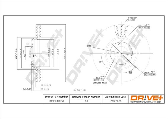Dr!ve+ DP1010.11.0753 Disc frana