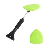 Racleta 2 in 1 MNC, 355 x 135 x 38 mm, maner telescopic, anti-alunecare, Verde/Negru