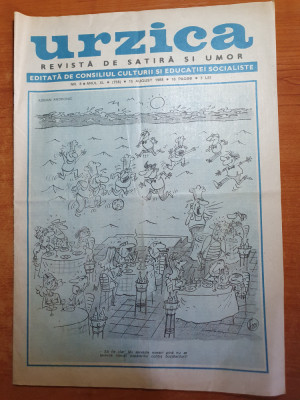 revista urzica 15 august 1988 -revista de satira si umor foto