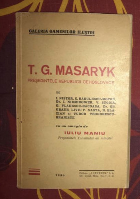 T. G. Masaryk. Presedintele Republicii Cehoslovace (1930) foto