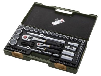 Set chei 6-puncte tubulară PROXXON, 56 bucăți, fixare 1/2&amp;quot; și 1/4&amp;quot; foto