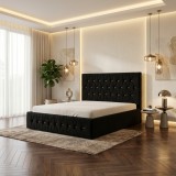 Pat Tapitat Iris Negru Catifea Premium Contactează-ne