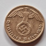 Germania Nazista 1 reichspfennig 1939/D Munchen bronz