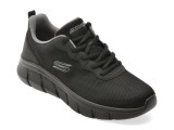 Pantofi sport SKECHERS negri, BOBS B FLEX, din material textil