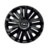 Cumpara ieftin Set 4 capace roti Negre Cu Inel Cromat Royal pentru gama auto Opel, R16