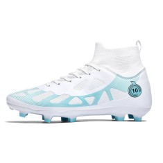 Ghete de fotbal MBrands, 8.2 cu glezna, crampoane, culoarea alb 44