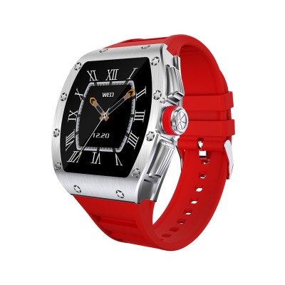 Ceas Smartwatch XK Fitness M2 cu Monitorizare somn, Ritm cardiac, Tensiune arteriala, Moduri sportive, Notificari, Rosu foto