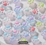 Figurine 3D volumetrice pentru manichiură, set, labe de pisică, D10