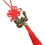 Amuleta cu dragon si nod mistic