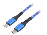Cablu USB 2.0 USB C 1,8m nichelat 100W