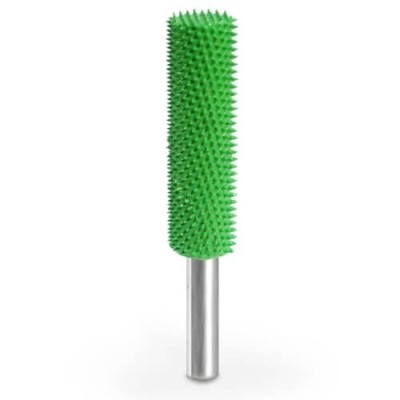 Tvar Predĺžen&amp;yacute; valec s Činn&amp;yacute;m čelom pr -13mm stopka 6mm , Granulatie Saburr ASPRA - VERDE foto