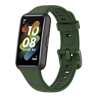 Curea Bratara Edman pentru Huawei Honor Band 7, siliconica, Verde foto