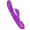Vibrator Swinging Rabbit, 7 Moduri Vibratii, 10 Moduri Stimulare Punctul G, Silicon, USB, Mov, 24 cm, Passion Labs