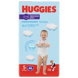 Scutece chilotel Huggies Mega pack 5, Boy, 12-17 kg, 48 buc