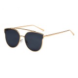 Ochelari de soare Cat-Eye, lentila neagra, rama aurie