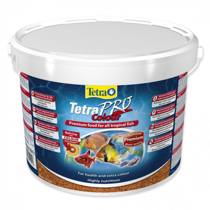Hrană pentru pești, TetraPro Colour Crisps 10 L &ndash; pentru intensificarea coloritului