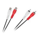 Cablu prelungitor 2x RCA 10m mama-tata Cabletech
