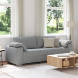 vidaXL Canapea de 3 persoane, gri deschis, 178 cm, textil