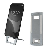 Suport Telefon Pliabil Kwmobile Aluminiu Gri Universal Birou Rotativ Antialunecare