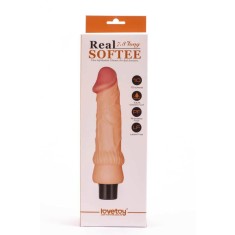 Real Softee - Dildo cu vibrații, 20 cm