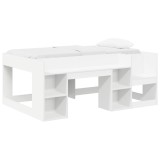 vidaXL Cadru de pat pentru copii cu depozitare Alb 80 x 160 cm 3422619
