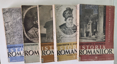 ISTORIA ROMANILOR de CONSTANTIN C. GIURESCU, 3 VOL.( 5 PARTI ) , ANII 1943 ( IN PERIOADA 1601- 1821) foto