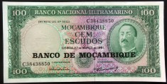 Bancnota 100 ESCUDOS - MOZAMBIQUE (COLONIE PORTUGHEZA) 1961 * Cod 520 - UNC
