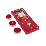 Lumanari cu aroma de zmeura, timp de ardere 4h, Rosu - 10 buc, Oem