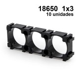 Set suport constructie Baterie - Acumulator 18650 1x3 - 10 buc