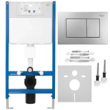 Cadru WC &icirc;ncastrat K011A-Q Rea cu buton J Satin