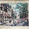 Cromolitografie Arno, Paris, Place du Tertre, 27 x 22 cm