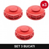 Set 3 bucati - Capac superior cu orificiu de aerisire, bazin IBC 1000L 17 cm Topautochei&amp;#174;