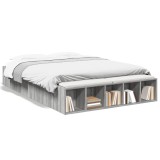 VidaXL Cadru de pat, gri sonoma, 140x190 cm, lemn prelucrat 3280585