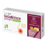 Gola&amp;Voce lamaie si miere de Manuka fara zahar NutriDef, 20 dropsuri, Nutrileya