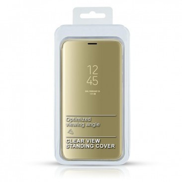 HUSA FLIP CARTE CLEAR VIEW SAMSUNG G973 GALAXY S10 GOLD foto