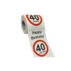 Hartie igienica, amuzanta, Aniversare 40 de ani, 2 straturi, Mesaj amuzant &amp;quot;Happy Birthday 40 and Sexy&amp;quot;, 10 cm h, 10 cm l, Oem