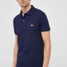 Lacoste polo de bumbac culoarea bleumarin, uni PH4012-001