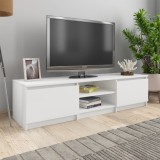 Gossi dulap tv, alb, 140x40x35,5 cm, lemn prelucrat
