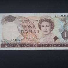 Bancnota New Zealand, 1 dollar, 1967, RARA, XF