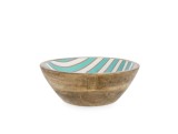 Set 8 boluri lemn mango email Thara Stripes &Oslash;18x6,5h