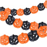 Ghirlanda decorativa Halloween cu dovleci din hartie, 3 m, Ruhhy