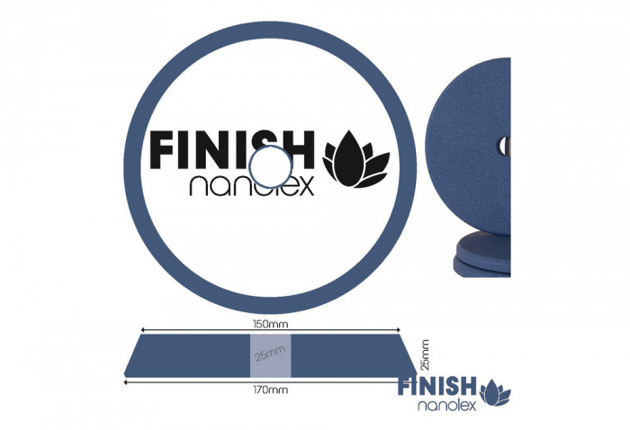 Burete Polish Fin Nanolex Polishing Pad Finish, DA, 170x25x150mm