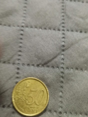 Moneda rara 50 euro cent din 2002 foto