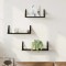 vidaXL Set rafturi de perete 3 pcs Stejar negru 37 x 12 x 13 cm 869098