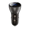 Incarcator pentru masina, 2x type-c, dual fast charging, 60w, display digital led - acefast - black
