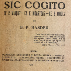 B.P.HASDEU,SIC-COGITO/ED.LIBRARIEI ,,UNIVERSALA" ALCALAY&Co./383 pagini