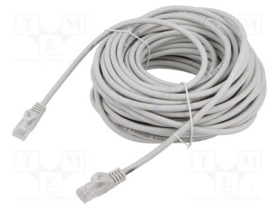 Cabluri de rețea GEMBIRD U/UTP 6 litat Cu PVC gri 20m 26AWG &amp;Oslash;6,2mm foto
