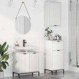 VidaXL Set de mobilier pentru baie cu raft 3 pcs Alb 39.5 x 36 x 88 cm